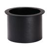 Dispense-Rite TTC-3BT Black Polystyrene 9.25in dia. x 6.13"H Drop-In Trash Chute 