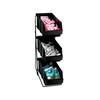 Dispense-Rite WR-COND-3 5.75in x 15.75in Black Welded Wire 3-Section Bottle Organizer 