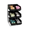 Dispense-Rite WR-COND-6 11.5in x 15.75in Black Welded Wire 6-Section Bottle Organizer 