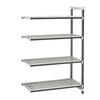 Cambro EXA246072V4480 Camshelving Elements 24"W x 60"L x 72"H 4 Tier Add-On Unit 