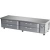 Victory Refrigeration CBF96HC 96in Two-Section 4 Drawer Chef Base Freezer 