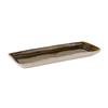 Tuxton China Inc GGW-551 Artisan Geode 13-3/4in Walnut Ceramic Rectangular Tray - 1dz 
