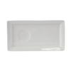 Tuxton China Inc GLP-551 LINX 13in Porcelain White Tray with Well Narrow Rim - 1dz 