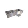 Duke Manufacturing CP4-SB-DC-D Refrigerated 4 Section Drop-In Cold Food Pan with Drain 