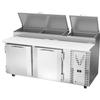 Victory Refrigeration VPP72HC 72in Two-Section Refrigerated Pizza Prep Table 