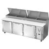 Victory Refrigeration VPP93HC 93in Three-Section Refrigerated Pizza Prep Table 