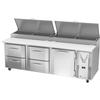 Victory Refrigeration VPPD93HC-4 93in Stainless Steel Two-Section Pizza Prep Table 