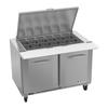Victory Refrigeration VSP48HC-18B UltraSpec™ 48in Two-Section 18 Pan Mega Top Prep Table 