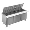 Victory Refrigeration VSP72HC-30B UltraSpec™ 72in Two-Section Sandwich Prep Table 