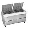 Victory Refrigeration VSPD60HC-24B-4 UltraSpec™ 60in (24) Pan Mega Top Prep Table with 4 Drawers 