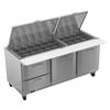 Victory Refrigeration VSPD72HC-30B-2 UltraSpec™ 72in (30) Pan Mega Prep Table with 2 Drawers 