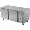 Victory Refrigeration VUF67HC 67in Two-Section Double Door Undercounter Freezer 
