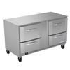 Victory Refrigeration VUFD60HC-4 60in Two-Section 4 Drawer Undercounter Freezer 