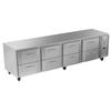 Victory Refrigeration VURD119HC-8 119in Four-Section 8 Drawer Undercounter Refrigerator 
