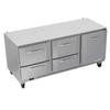 Victory Refrigeration VURD72HC-4 72in Three-Section 4 Drawer Undercounter Refrigerator 