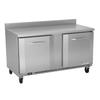Victory Refrigeration VWF60HC 60in Two Door Worktop Freezer with 4in Backsplash 