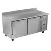 Victory Refrigeration VWF67HC 67in Two-Section Worktop Freezer with 4in Backsplash 
