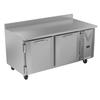 Victory Refrigeration VWR67HC 67in Two-Section Double Door Worktop Refrigerator 