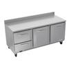Victory Refrigeration VWRD93HC-2 93in Three-Section Reach-In Worktop Refrigerator 