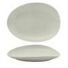 Front of the House DOS030GYP20 Tides 12in x 8-3/4in Pumice Porcelain Oval Plate - 2 per Case 