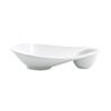 Front of the House DAP052WHP22 Ellipse 8-1/4in x 6-1/2in Porcelain Sampler Plate - 6 per Case 