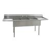 Eagle Group 2154-3-18-16/4 3 Compartment 18inx21in Utility Sink 18in Drainboards L & R 
