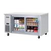 Everest Refrigeration ETGR2 59.25in Wide Two Section Glass Door Undercounter Cooler 