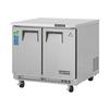 Everest Refrigeration ETBSF2 36in Wide Two Section Undercounter Freezer 