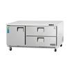 Everest Refrigeration ETBR3-D2 71in Wide Two Section Undercounter Refrigerator With Drawers 