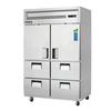 Everest Refrigeration ESR2D4 50in Wide Two Door Reach-In Refrigerator With Four Drawers 