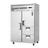 Everest Refrigeration ESR2D2 50in Wide Two Door Reach-In Refrigerator With Two Drawers 