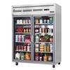 Everest Refrigeration ESGWR2 59in Wide Two Section Glass Door Reach-In Refrigerator 