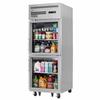 Everest Refrigeration ESGRH2 29.25in Wide One Section Glass Door Reach-In Refrigerator 