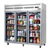 Everest Refrigeration ESGR3A 75in Wide Three Section Glass Door Reach-In Refrigerator 