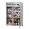 Everest Refrigeration ESGR2 50in Wide Two Section Glass Door Reach-In Refrigerator 