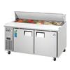 Everest Refrigeration EPWR2 59in Wide 16 Pan Two Section Sandwich Prep Table 