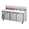 Everest Refrigeration EPR3 71in Wide 18 Pan Three Section Sandwich Prep Table 