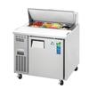 Everest Refrigeration EPR1 36in Wide 8 Pan One Section Sandwich Prep Table 