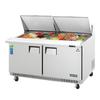 Everest Refrigeration EPBWR2 59in Wide 24 Pan Two Section Mega Top Sandwich Prep Table 
