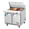 Everest Refrigeration EPBSR2 36in Wide 12 Pan Two Section Mega Top Sandwich Prep Table 