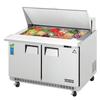 Everest Refrigeration EPBR2 47.5in Wide 18 Pan Two Section Mega Top Sandwich Prep Table 