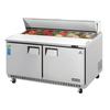 Everest Refrigeration EPBNWR2 59in Wide 16 Pan Two Section Sandwich Prep Table 