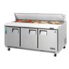 Everest Refrigeration EPBNR3 71in Wide 18 Pan Three Section Sandwich Prep Table 