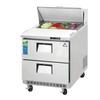 Everest Refrigeration EPBNR1-D2 27.75in Wide 8 Pan One Section Sandwich Prep Table 