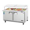 Everest Refrigeration EOTPW2 59in Wide 24 Pan Open Mega Top Sandwich Prep Table 
