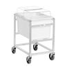 Channel Manufacturing PBA001 18.75in x 26.25in Aluminum Single-Section Bus Bin Cart 