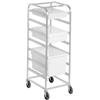 Channel Manufacturing PBA707 20.5in x 26in x 64in Aluminum Bus Bin Rack with 7.5in Spacing 