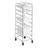 Channel Manufacturing PBA708 20.5in x 26in x 70in Aluminum Bus Bin Rack with 7.5in Spacing 