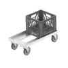 Channel Manufacturing MC1326 14.25in x 27.25in x 7.5in Aluminum Glass Rack/Milk Crate Dolly 