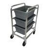 Channel Manufacturing 503LS 19in x 26in x 40.5in Welded Stainless Steel Bus Bin Cart 